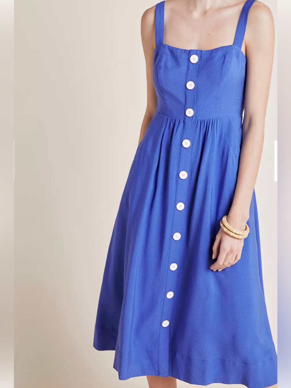 Anthropologie Maeve Women’s Blue Rosemary Euro Summer Midi Dress. Size 12